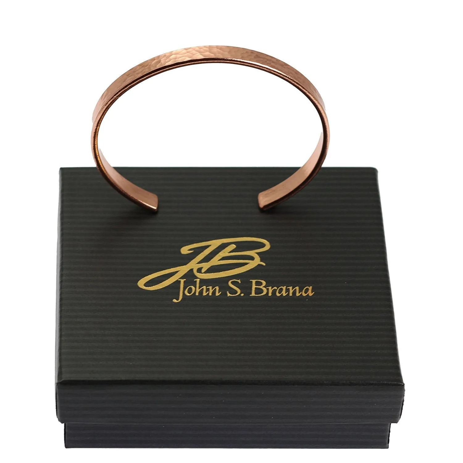 Men's Hammered Copper Cuff Bracelet - 5mm Wide