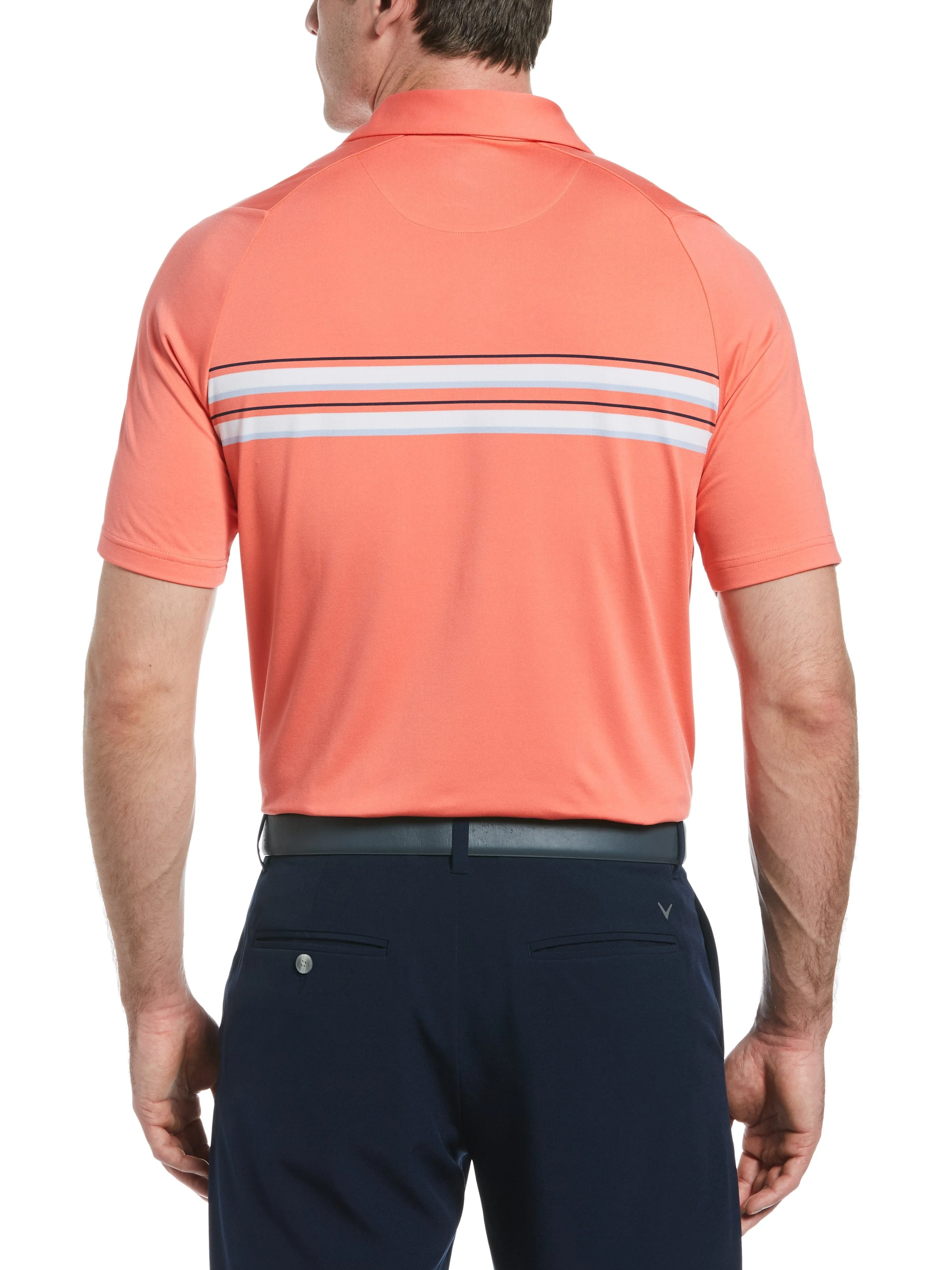 Mens Jaspe Chest Stripe Polo
