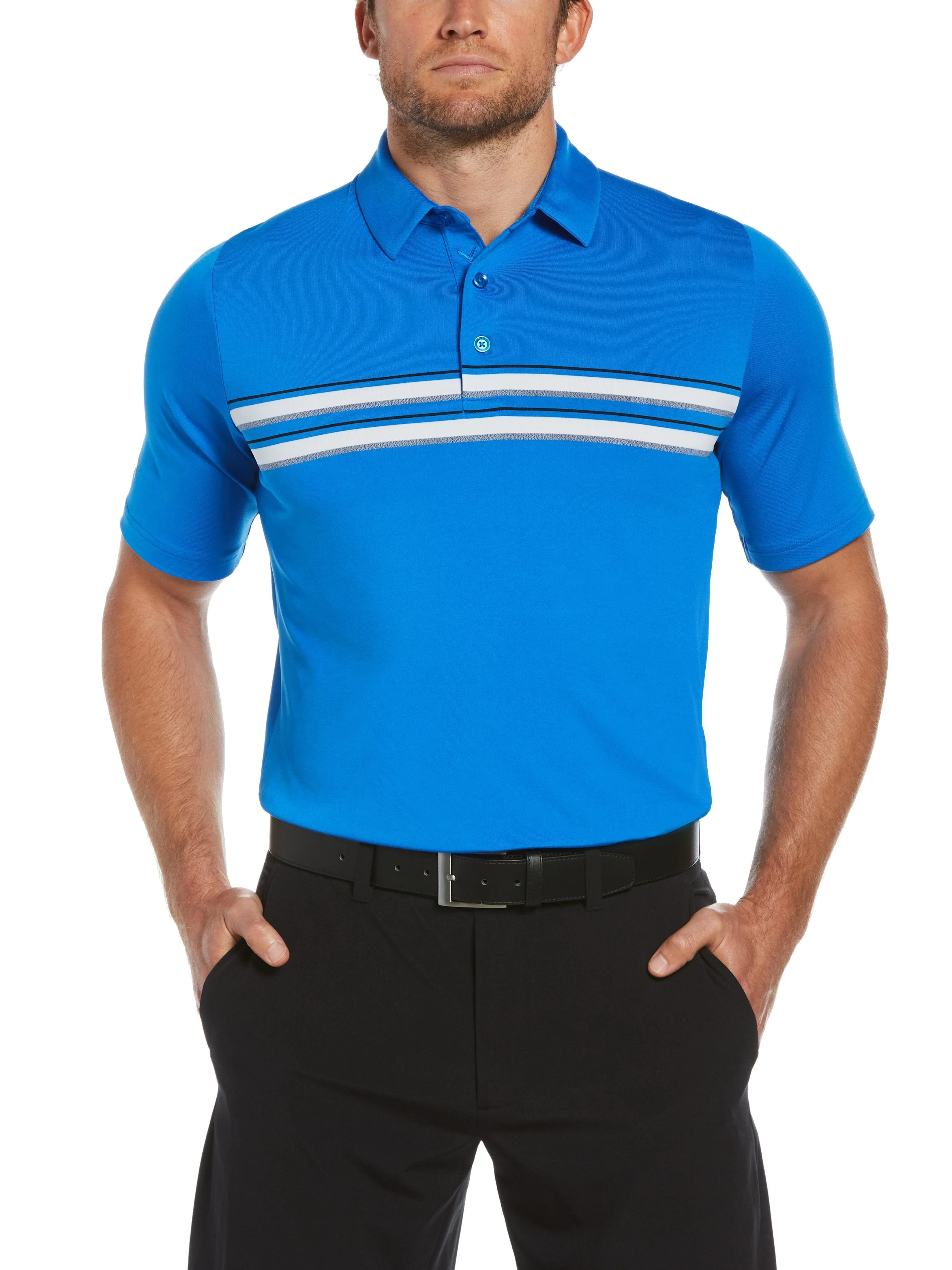 Mens Jaspe Chest Stripe Polo