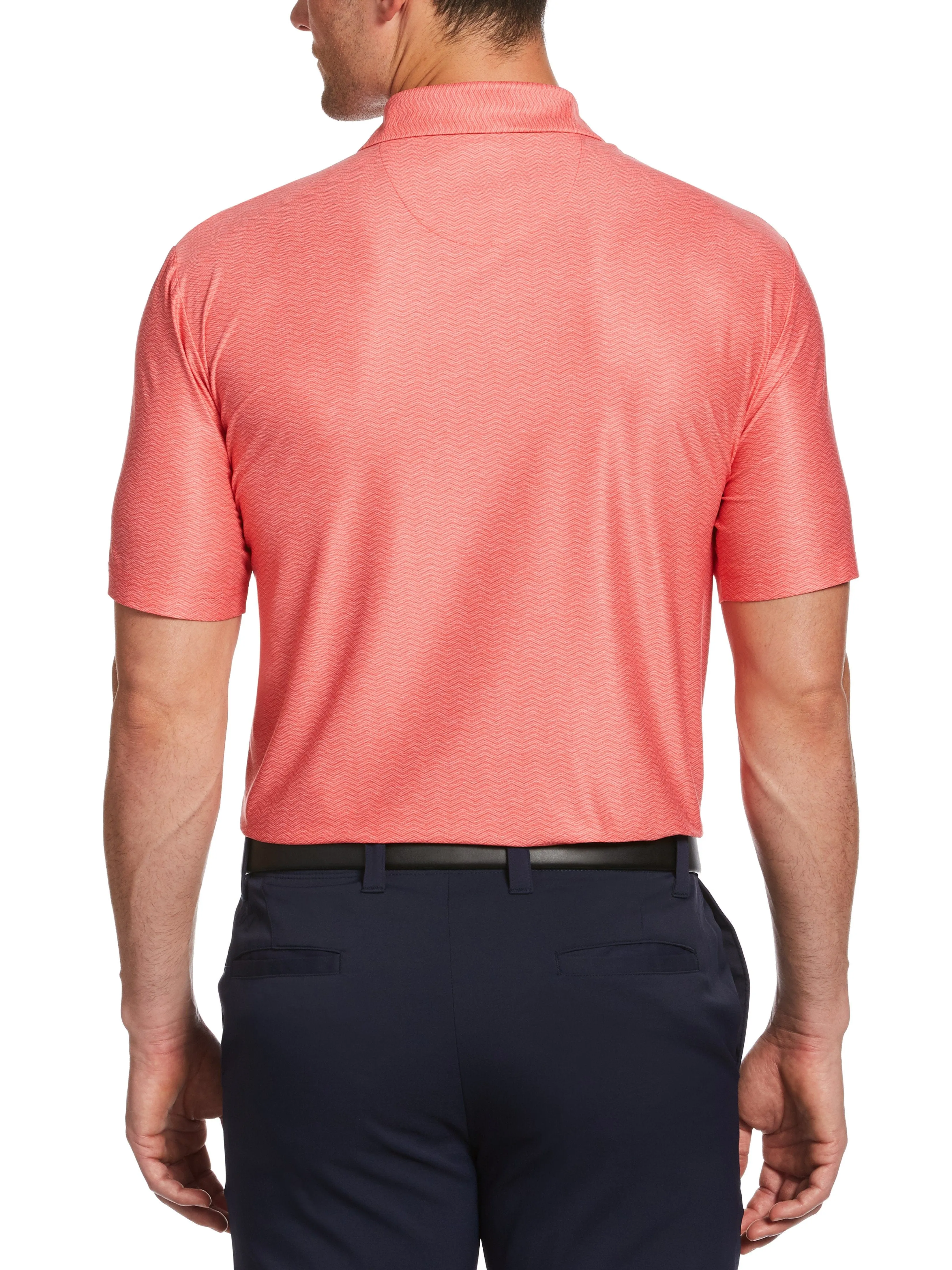 Mens Jaspe Geometric Print Polo