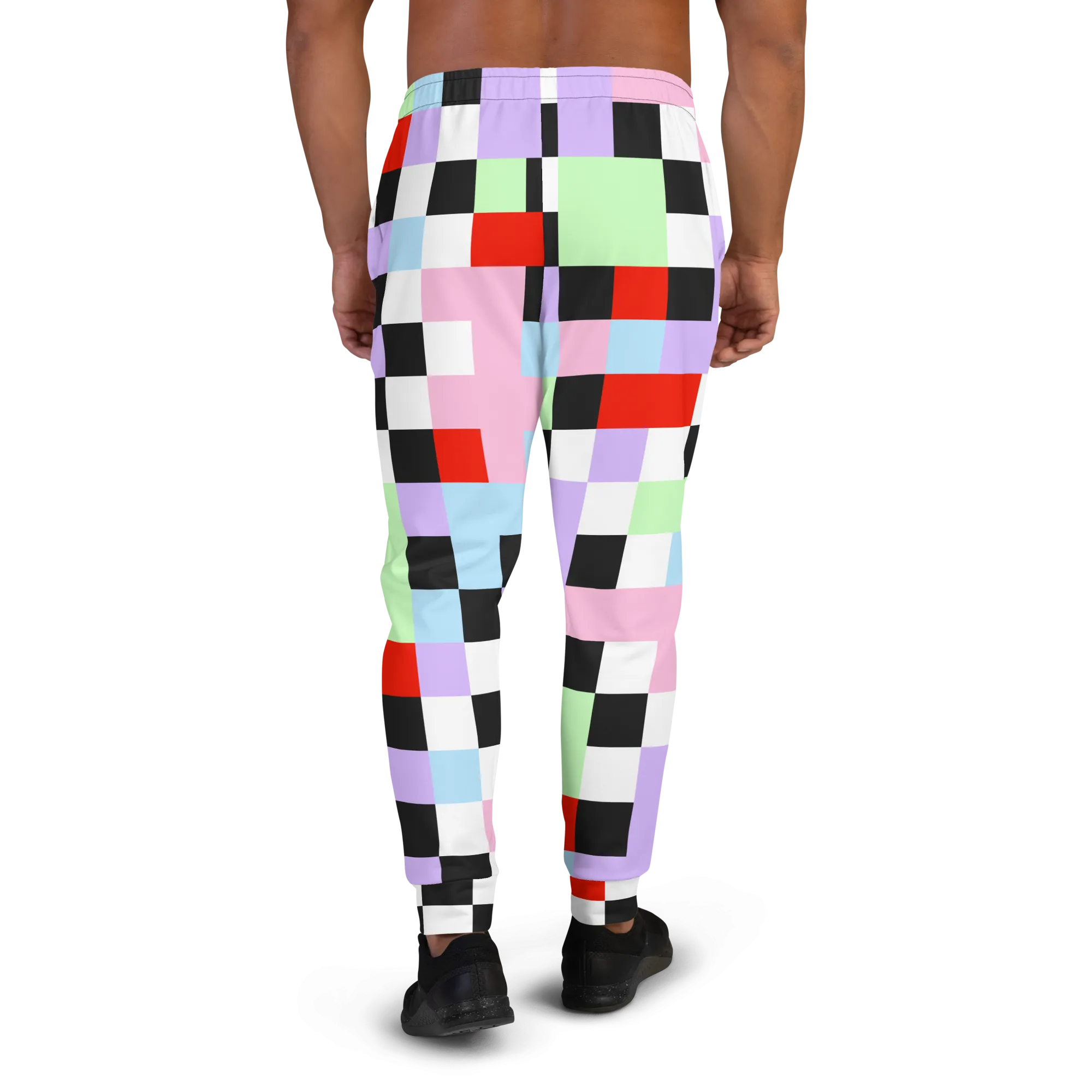 Mens Joggers, Pastel Goth Checks