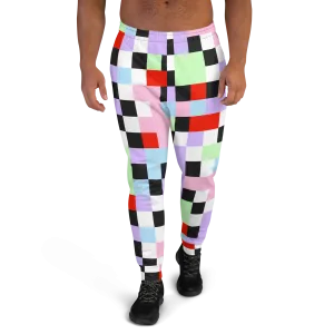 Mens Joggers, Pastel Goth Checks
