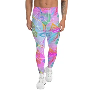 Mens Leggings, Vaporwave Mandala