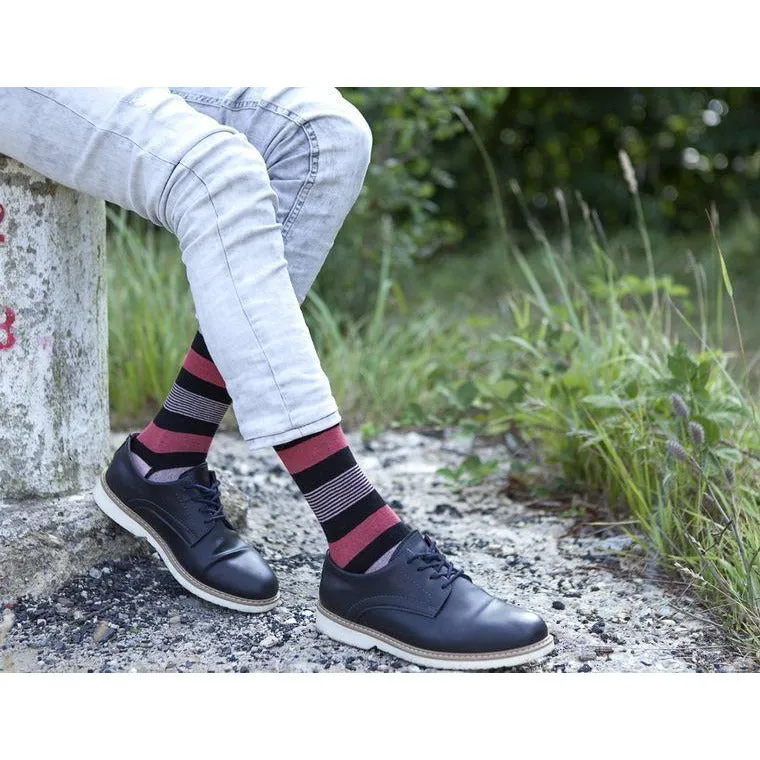 Men's Red Blush Stripe Socks