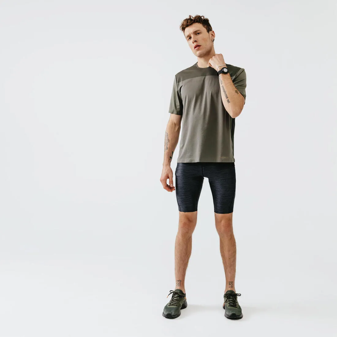 Men's Running Breathable Tight Shorts Dry  - abyss grey
