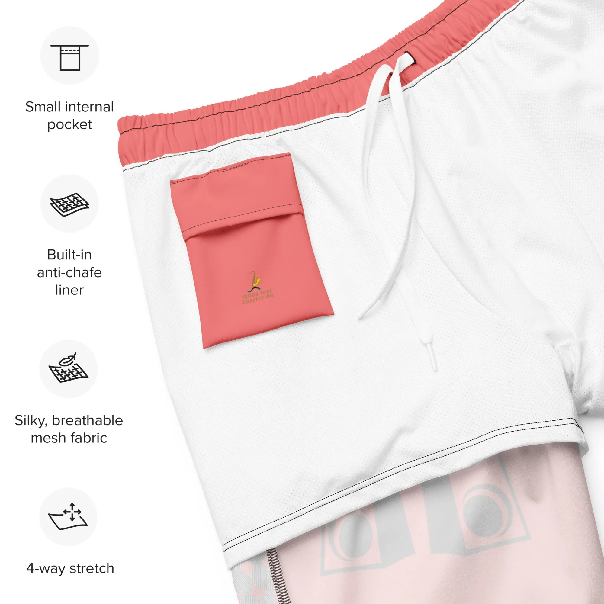 Men's Salmon Swim Trunks