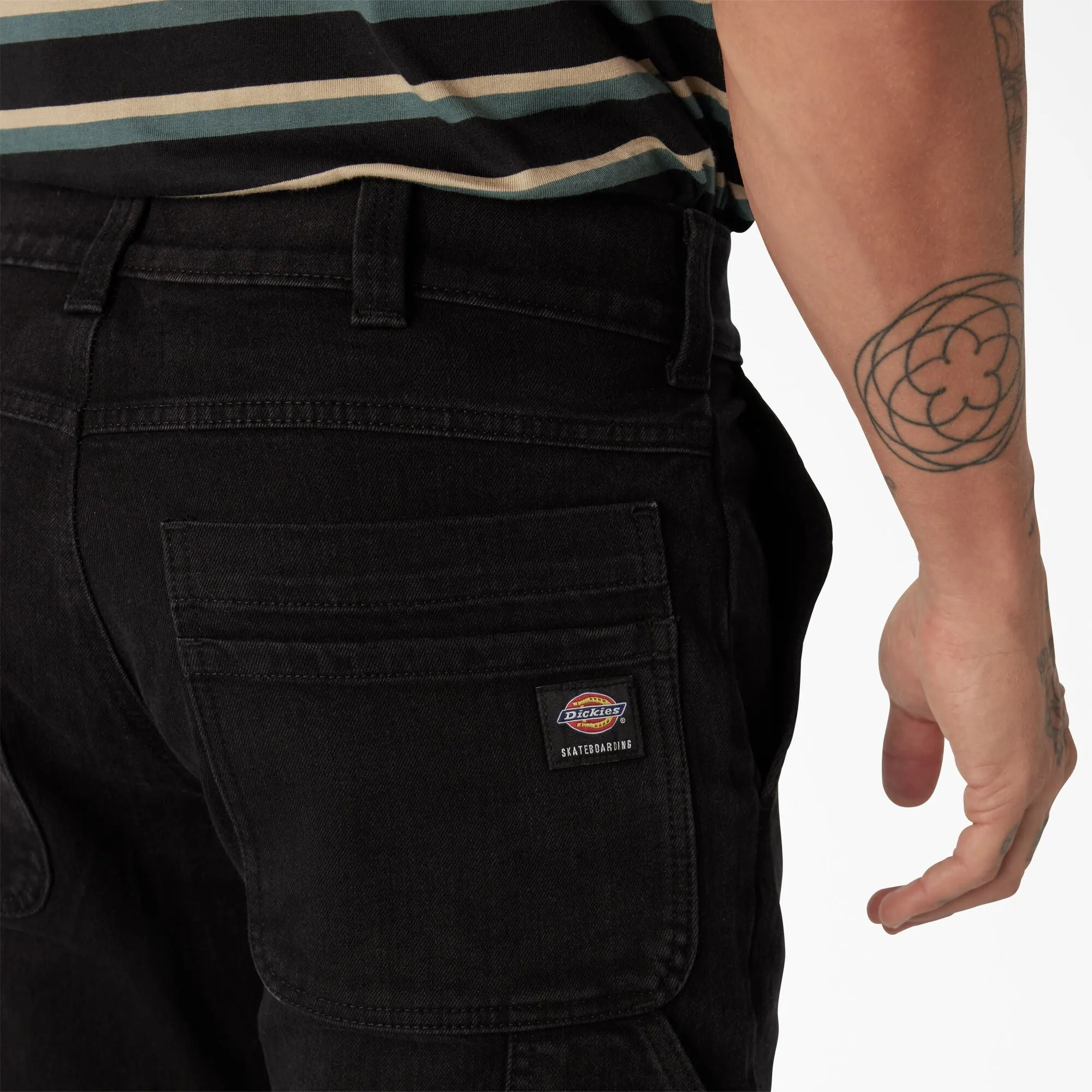 Men's Skateboarding Denim Utility Pant - Black Denim