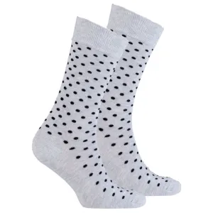 Men's Solid Grey Dot Socks