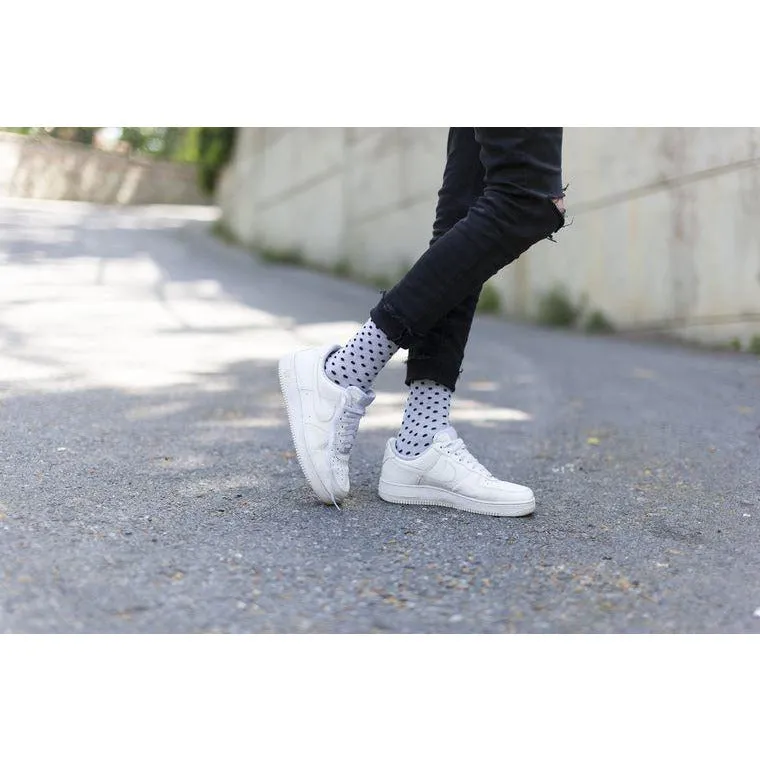 Men's Solid Grey Dot Socks
