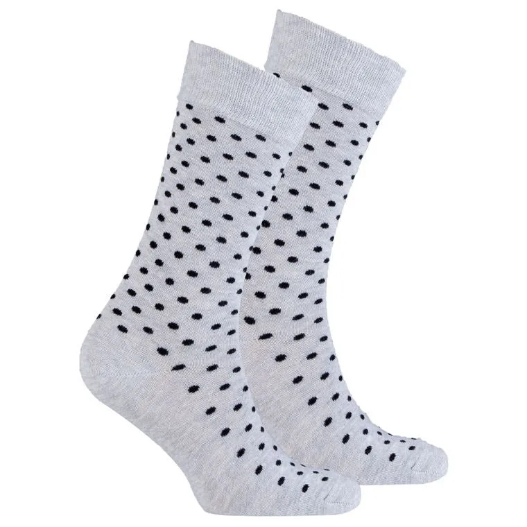 Men's Solid Grey Dot Socks