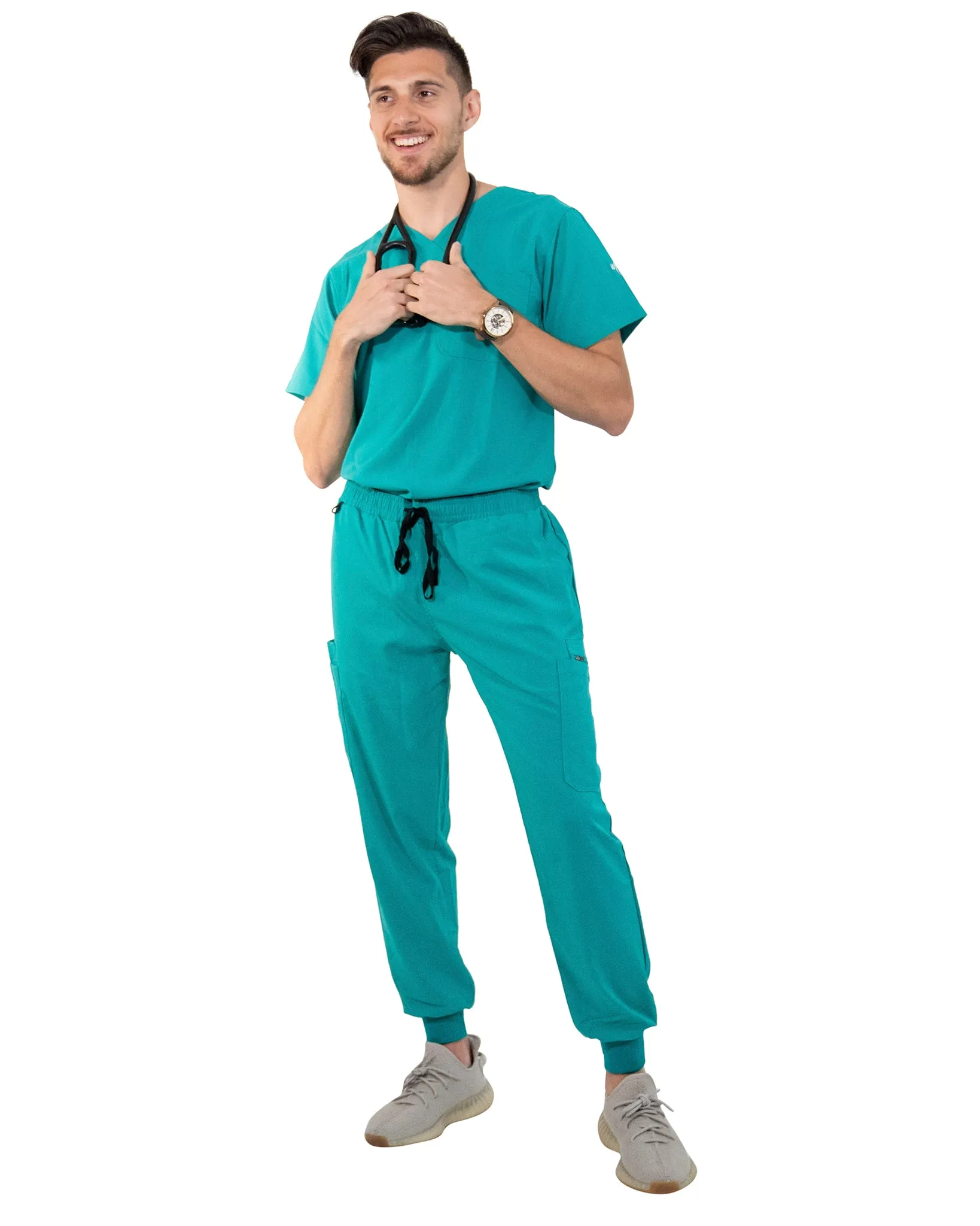 Men's Teal Scrub Top