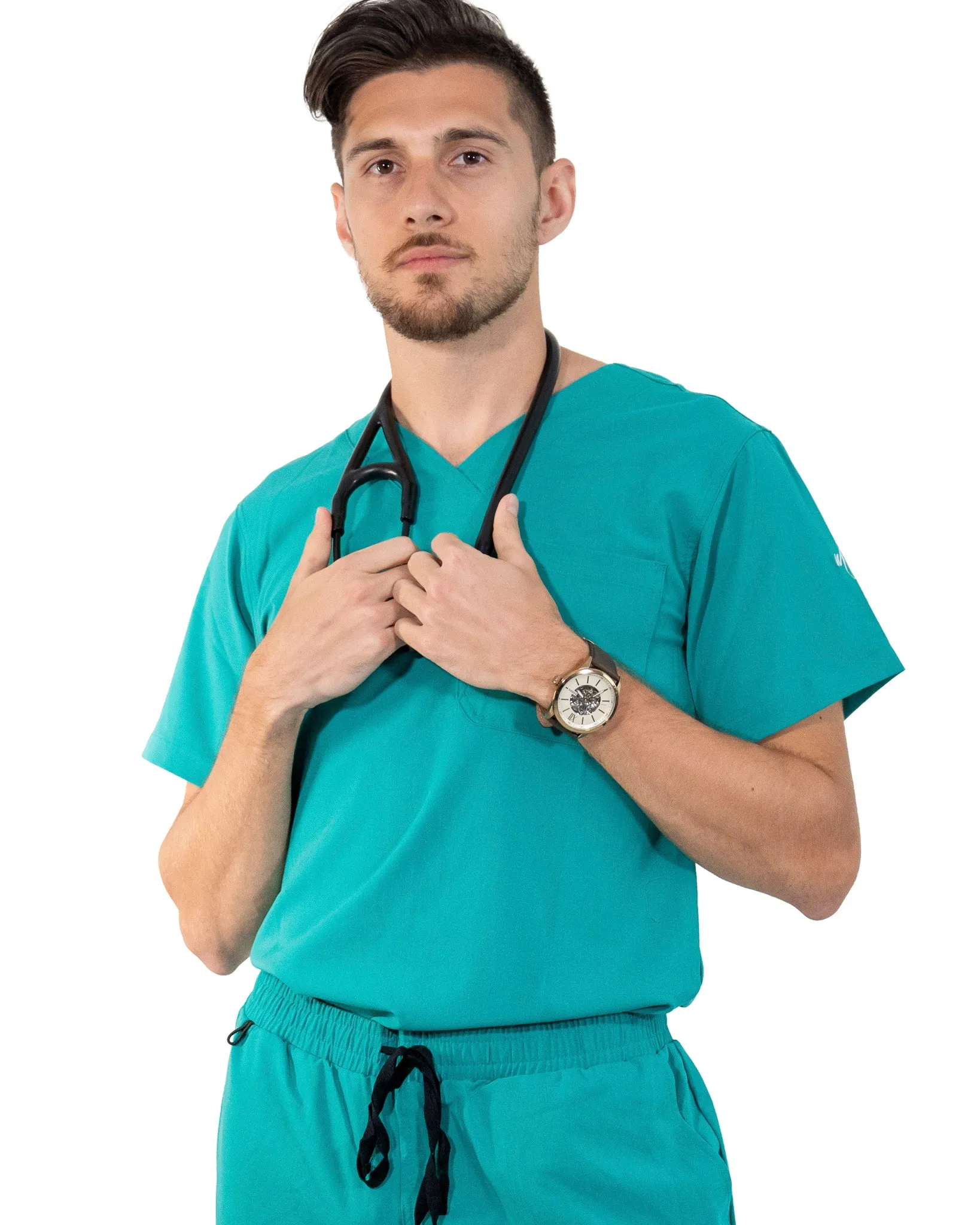 Men's Teal Scrub Top