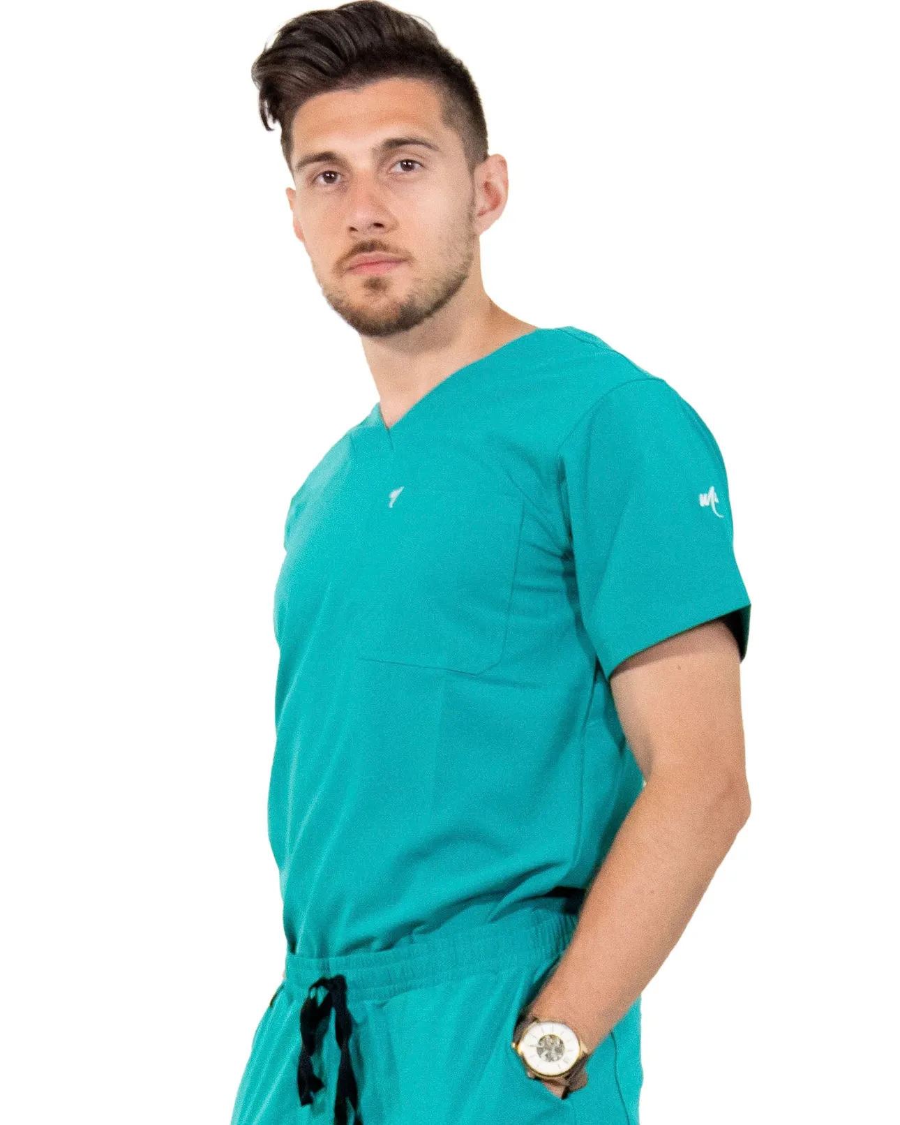 Men's Teal Scrub Top