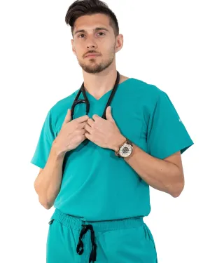 Men's Teal Scrub Top