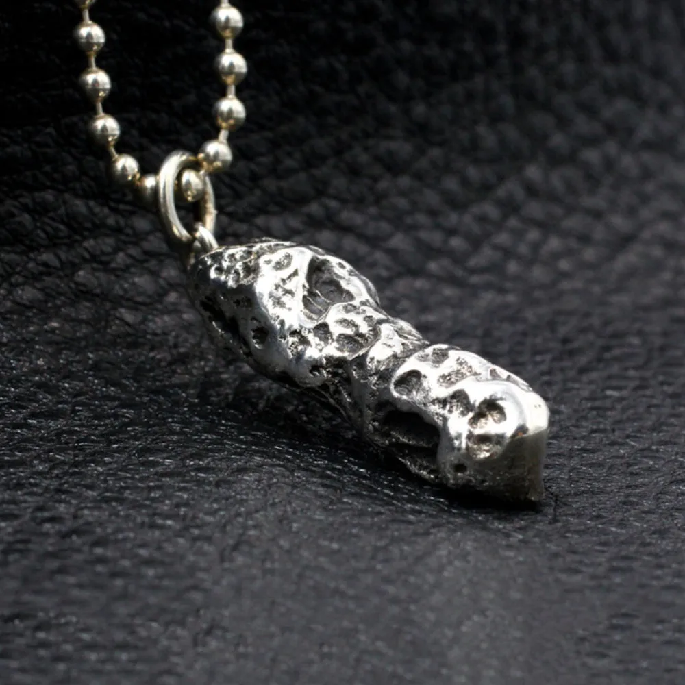Men's Women's Real Solid 925 Sterling Silver Pendants Meteorite Fashion Jewelry