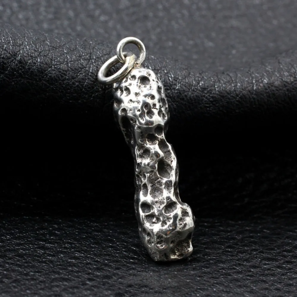 Men's Women's Real Solid 925 Sterling Silver Pendants Meteorite Fashion Jewelry