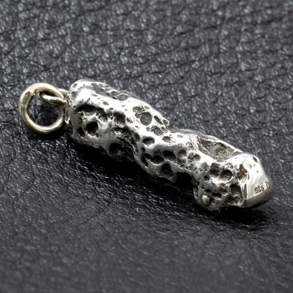 Men's Women's Real Solid 925 Sterling Silver Pendants Meteorite Fashion Jewelry