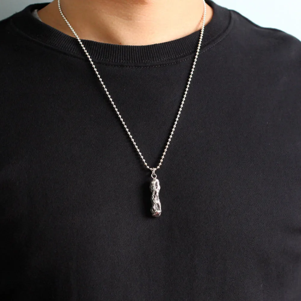 Men's Women's Real Solid 925 Sterling Silver Pendants Meteorite Fashion Jewelry