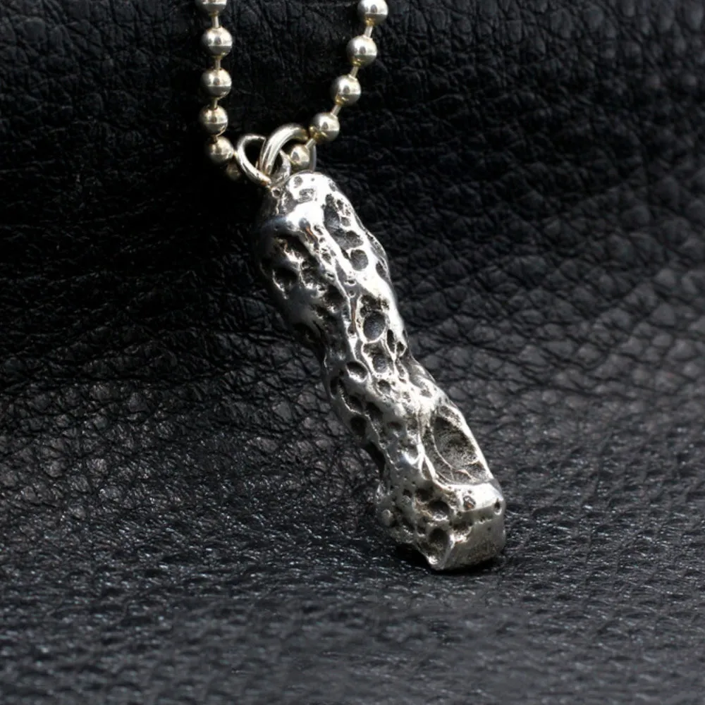 Men's Women's Real Solid 925 Sterling Silver Pendants Meteorite Fashion Jewelry