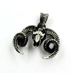 Men's Women's Real Solid 925 Sterling Silver Pendants Skull Goat Horn Goat Head