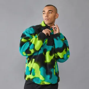Mercedes AMG Petronas 2024 F1 Spray Sherpa 1/4 Zip Sweater - Multicolor