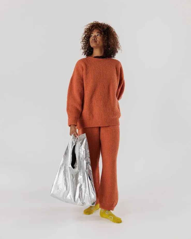 Metallic Silver Standard Baggu