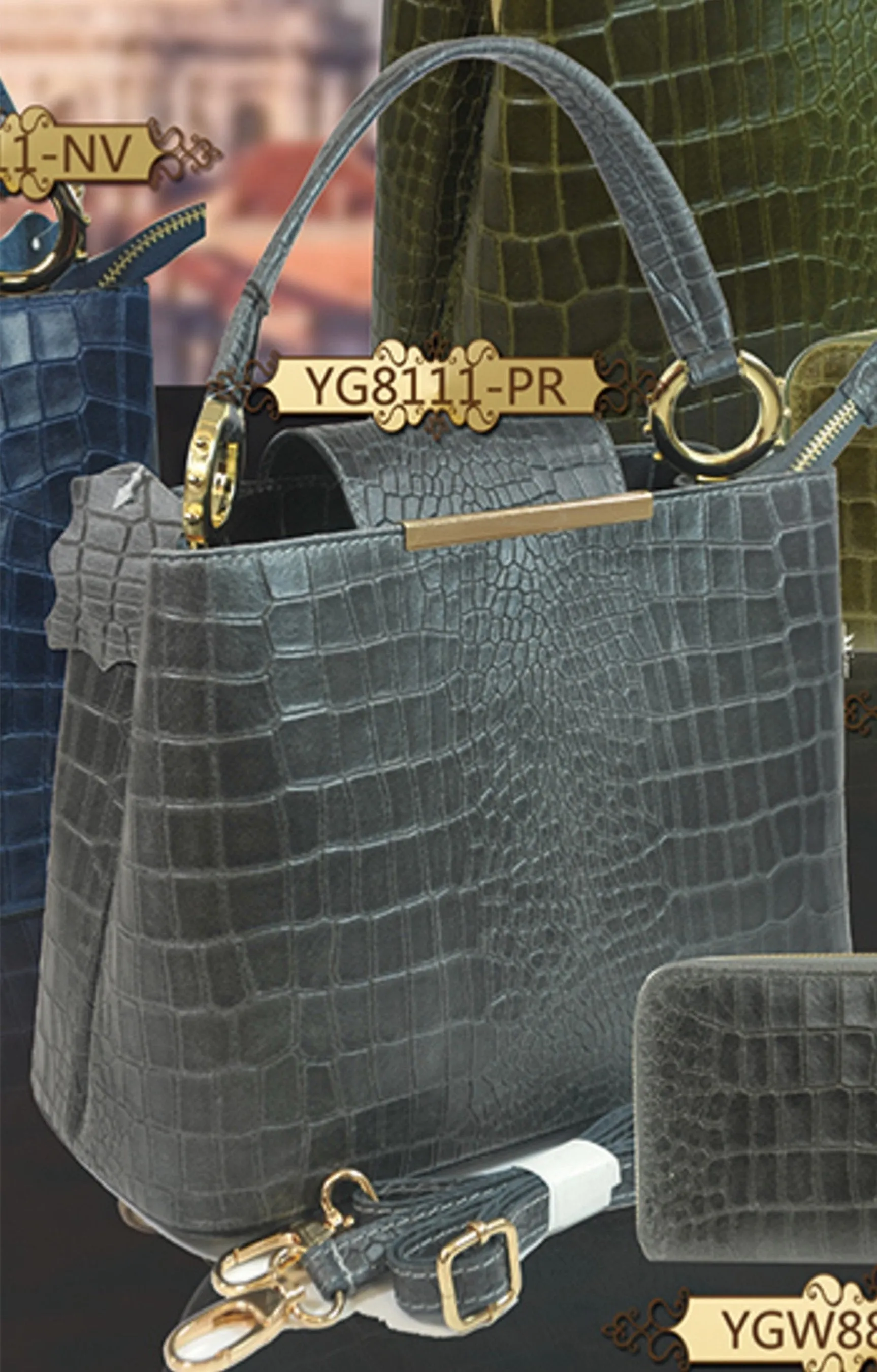Misty Croci Papillon Leather Bag - Made in Italy [YG8111]