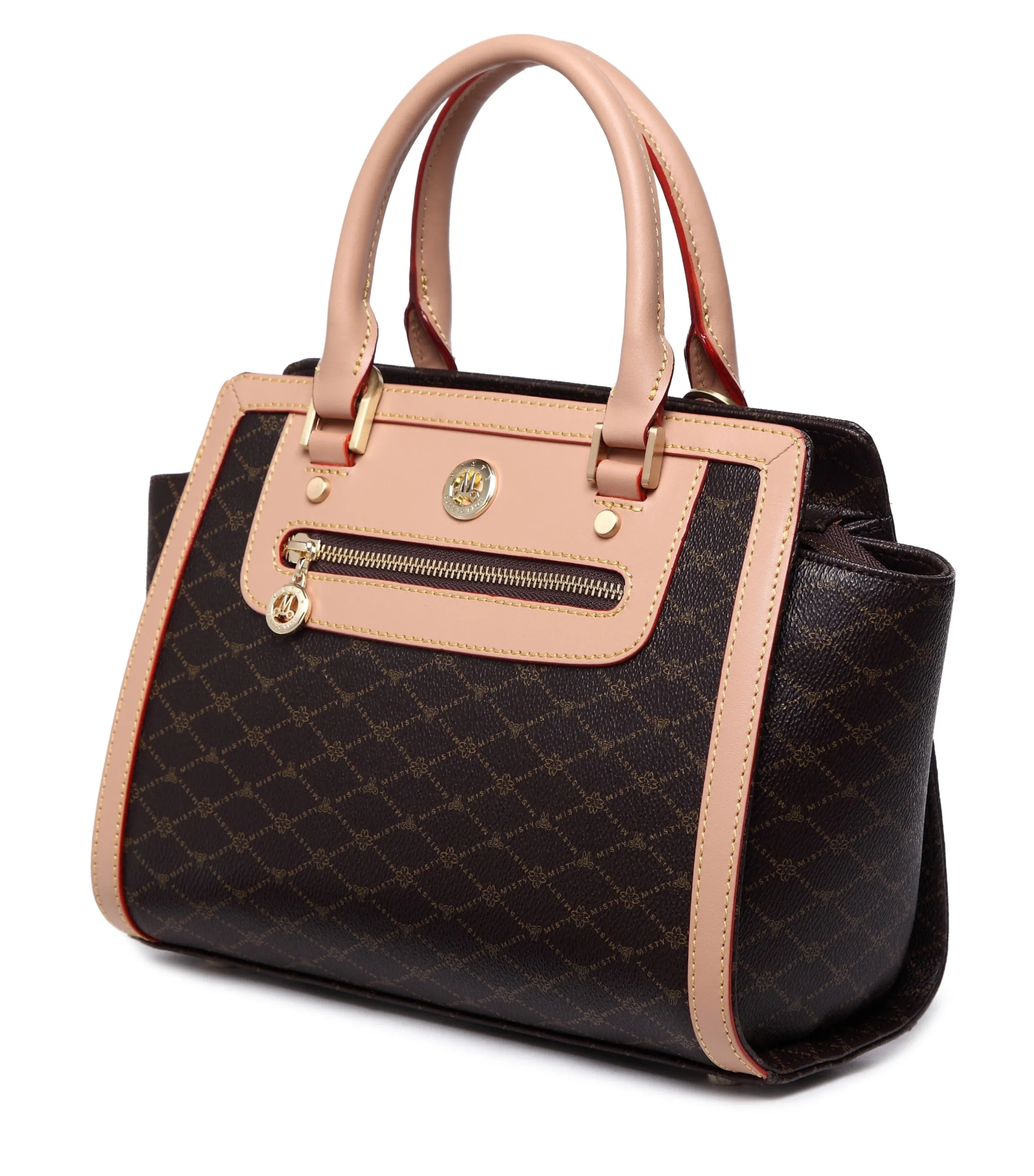 Misty Graceful Glint Leather Handbag [MH8766-BN]