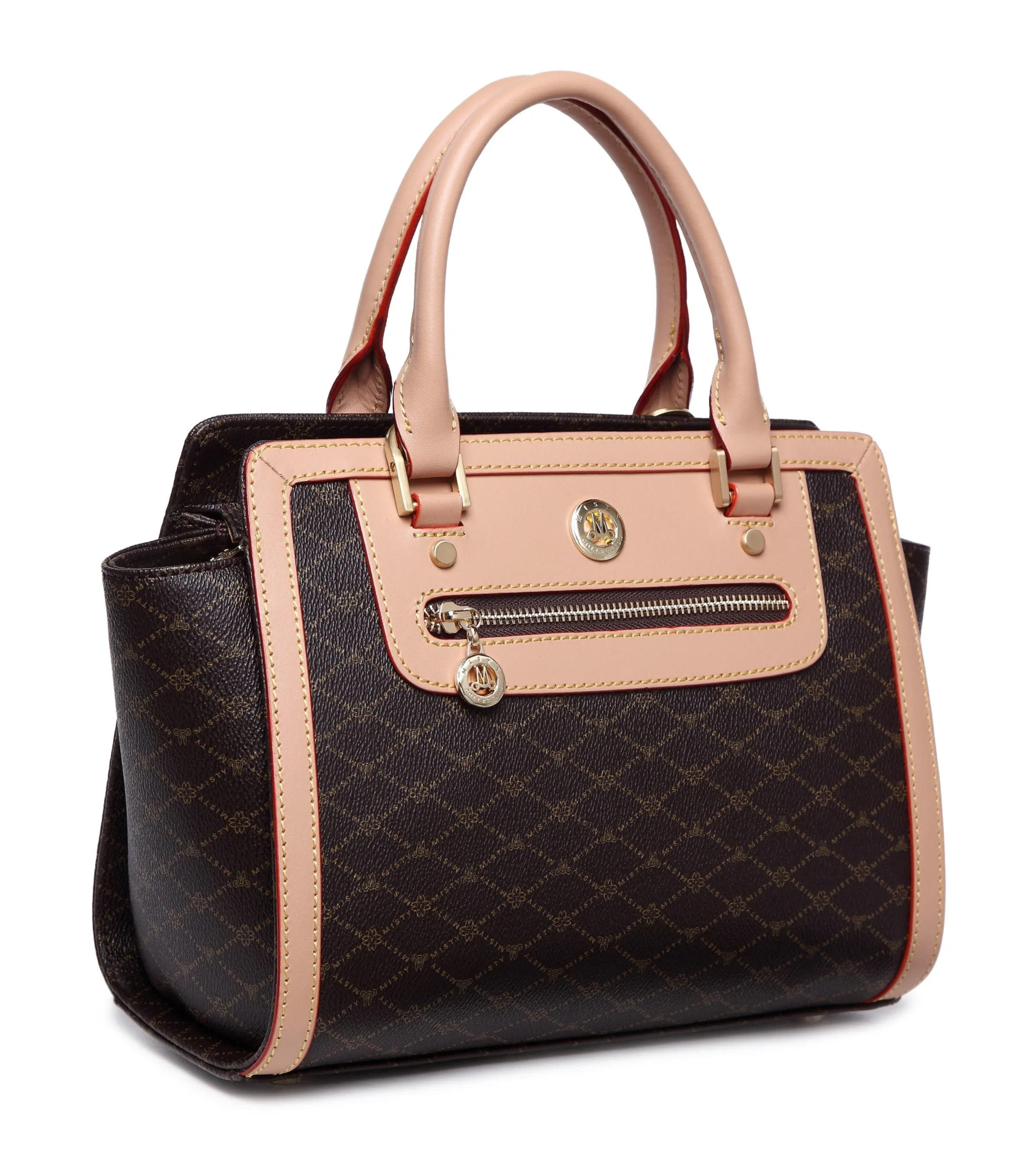 Misty Graceful Glint Leather Handbag [MH8766-BN]