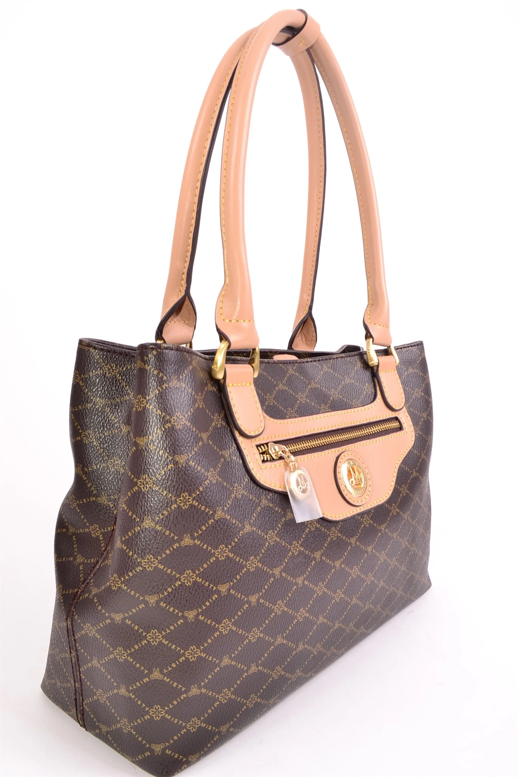 Misty Hermosa Leather Handbag [MH8728L-BN]