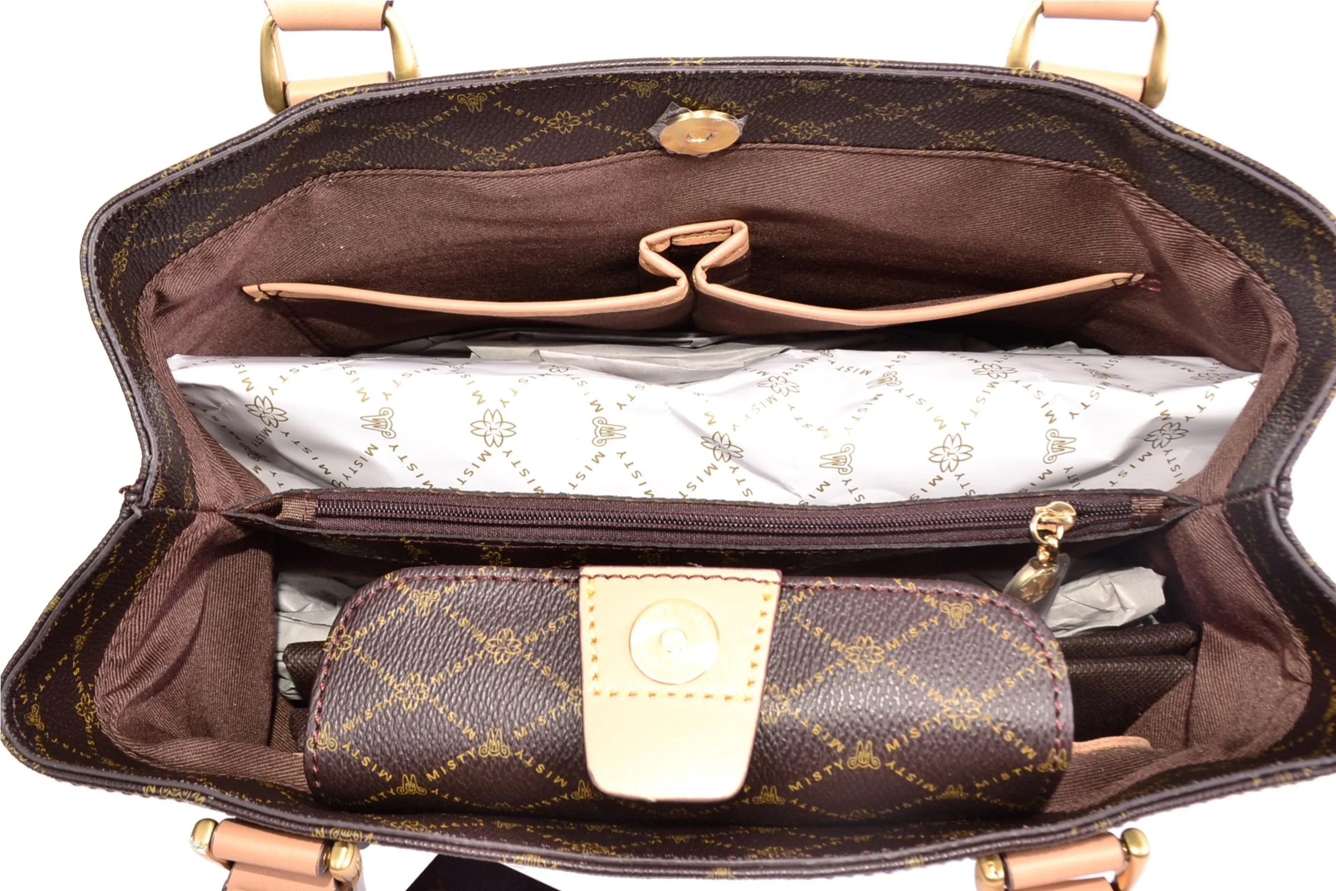 Misty Hermosa Leather Handbag [MH8728L-BN]