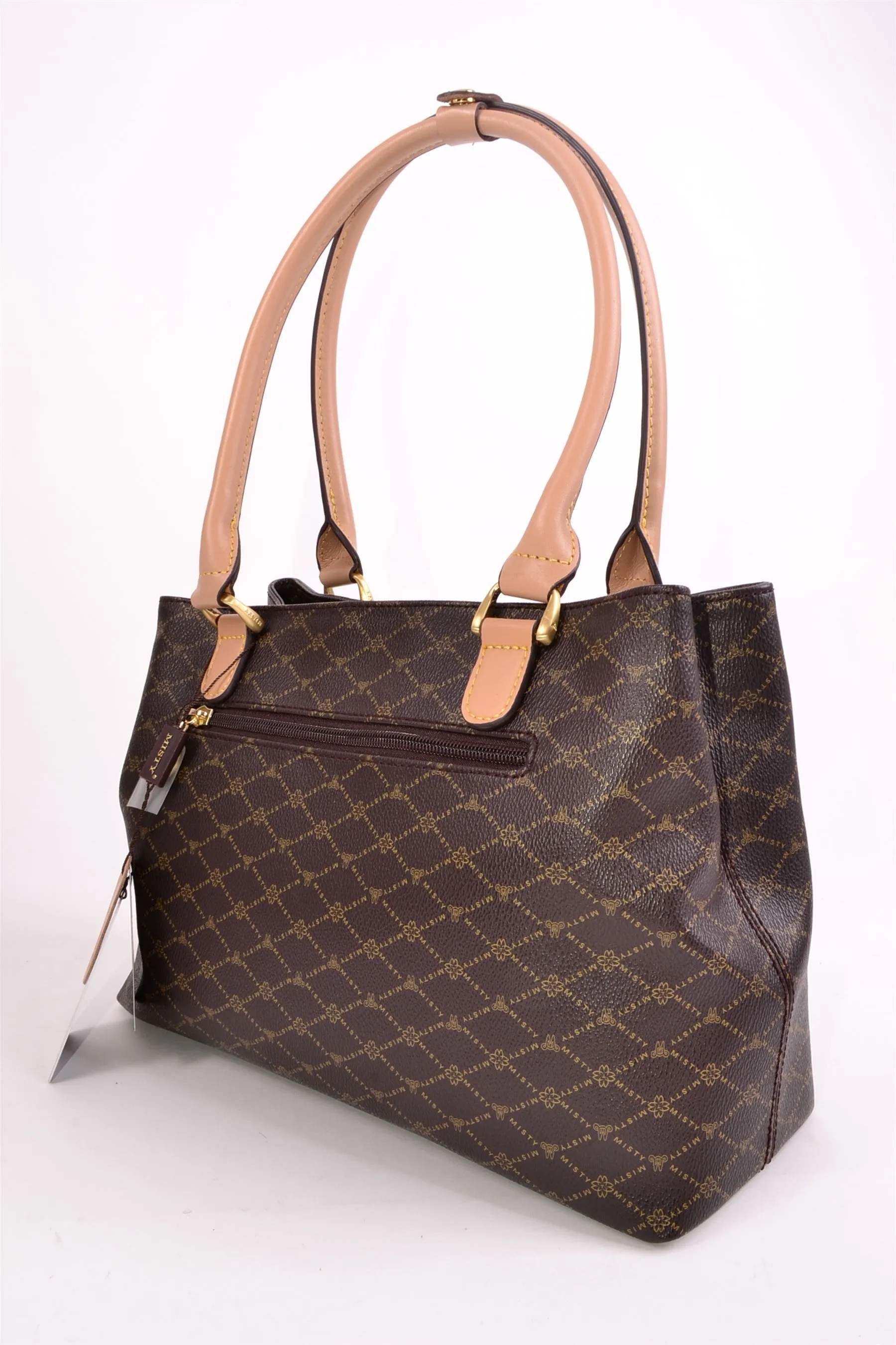 Misty Hermosa Leather Handbag [MH8728L-BN]