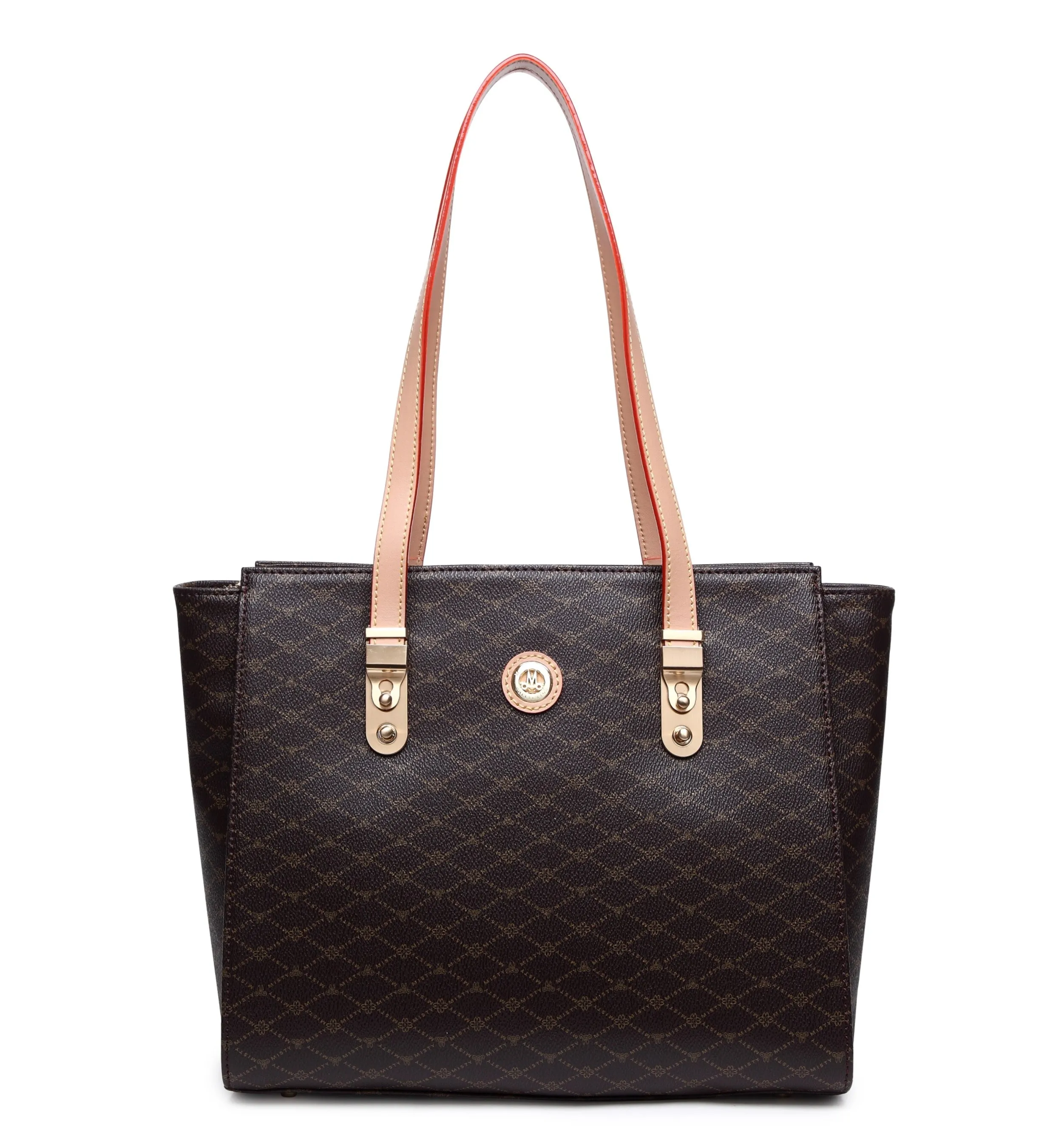 Misty Timeless Tresor Leather Tote Bag [MT8772-BN]