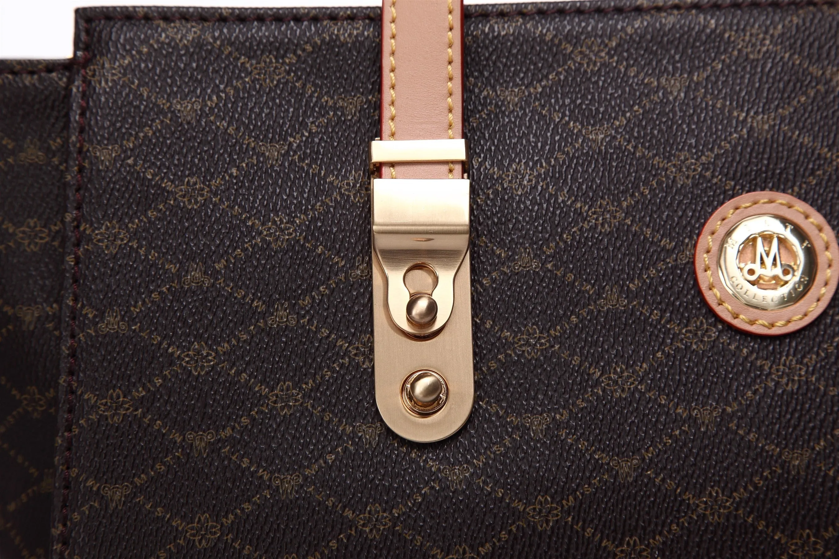 Misty Timeless Tresor Leather Tote Bag [MT8772-BN]