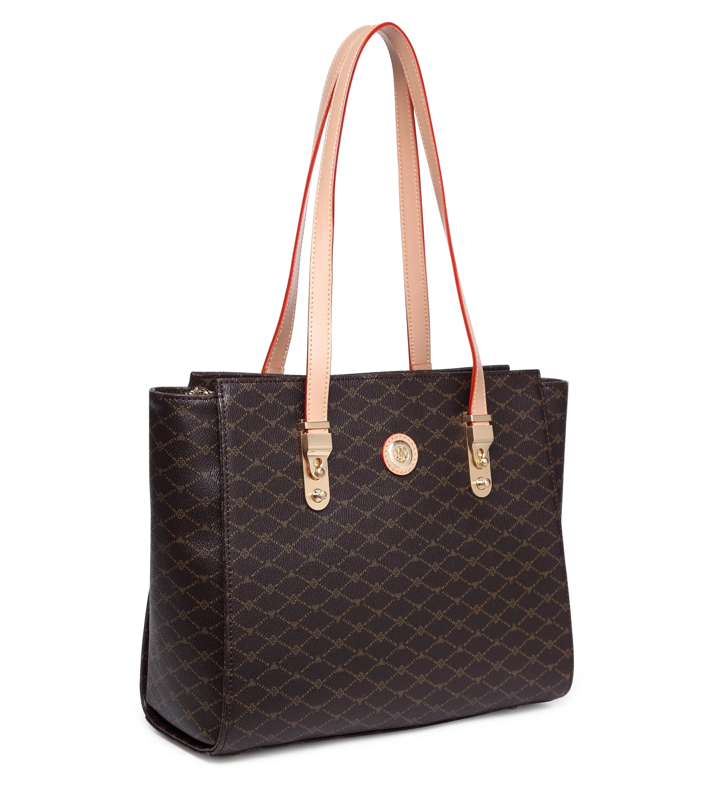 Misty Timeless Tresor Leather Tote Bag [MT8772-BN]