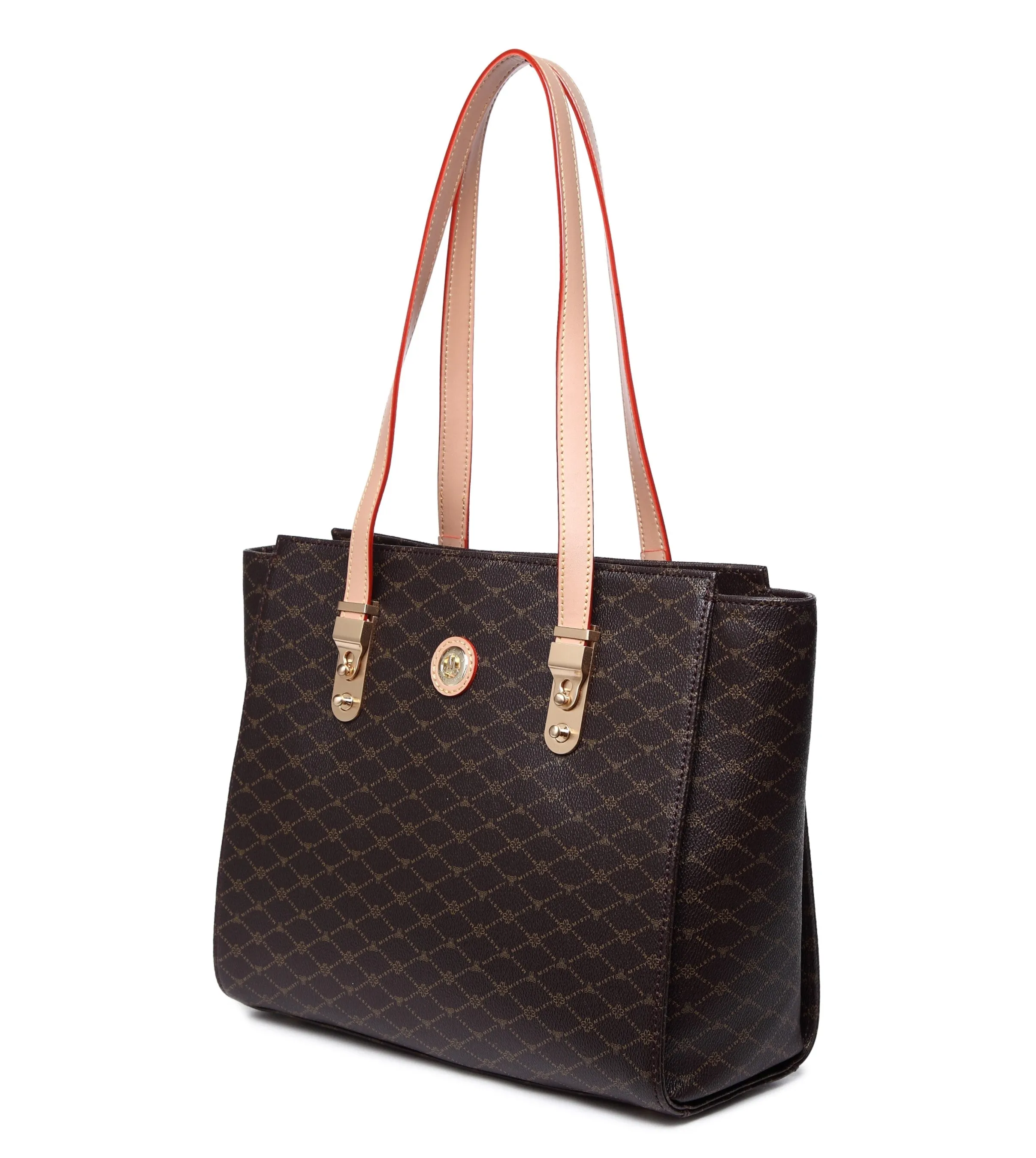 Misty Timeless Tresor Leather Tote Bag [MT8772-BN]