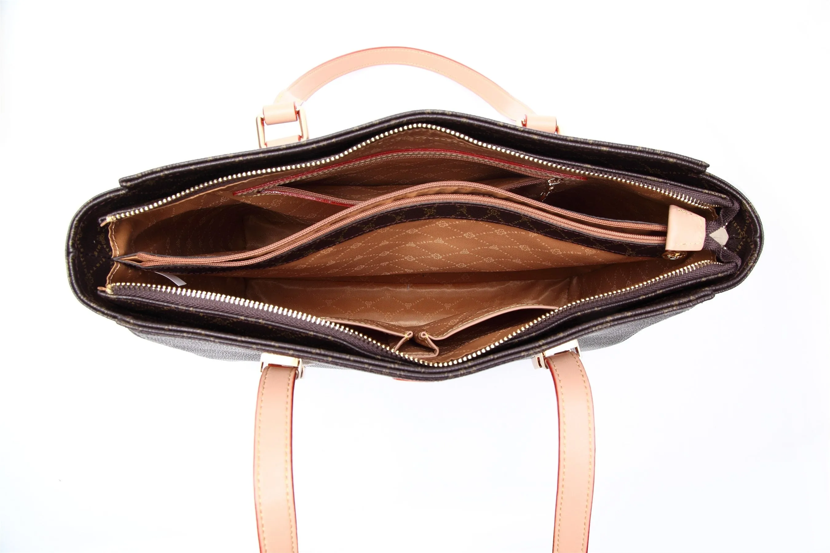 Misty Timeless Tresor Leather Tote Bag [MT8772-BN]