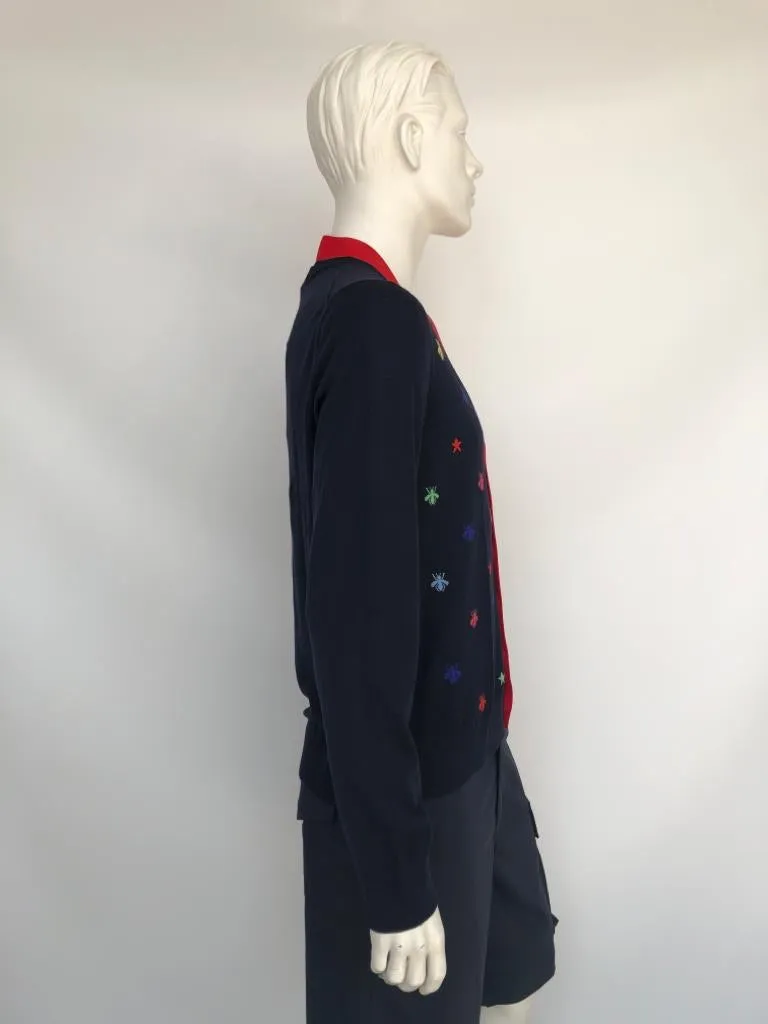 Multicolor Bee & Star Wool Cardigan