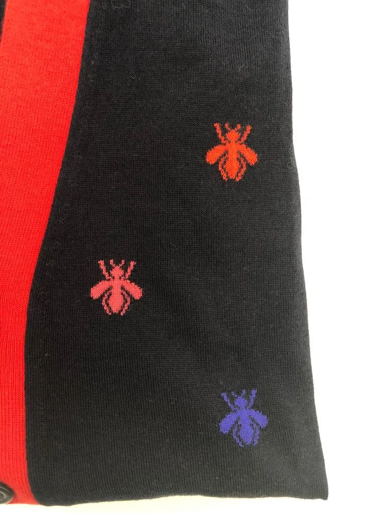Multicolor Bee & Star Wool Cardigan