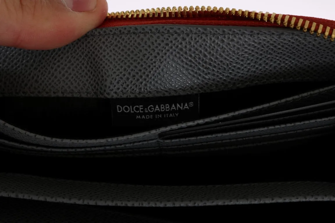 Multicolor Leather Crocodile Skin Continental Wallet