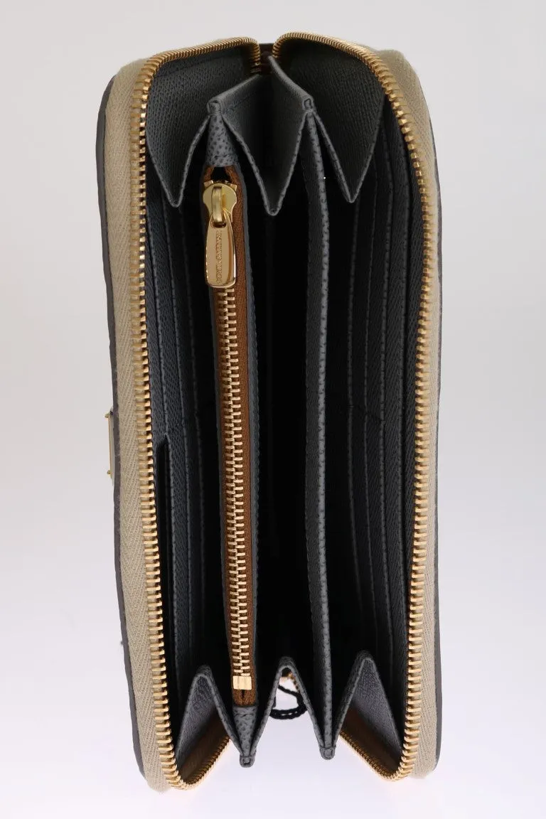 Multicolor Leather Crocodile Skin Continental Wallet