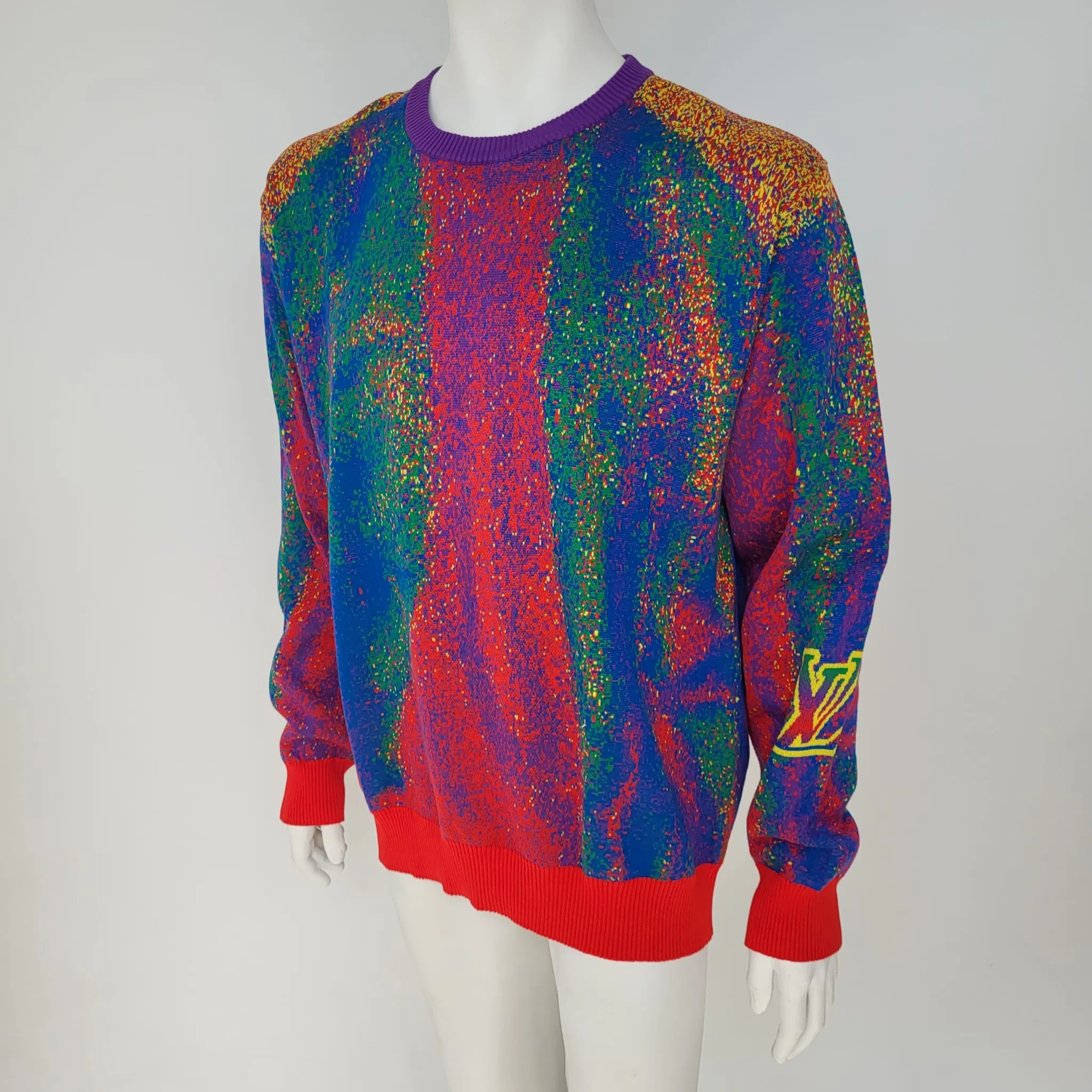 Muticolor LV Jacquard Crewneck