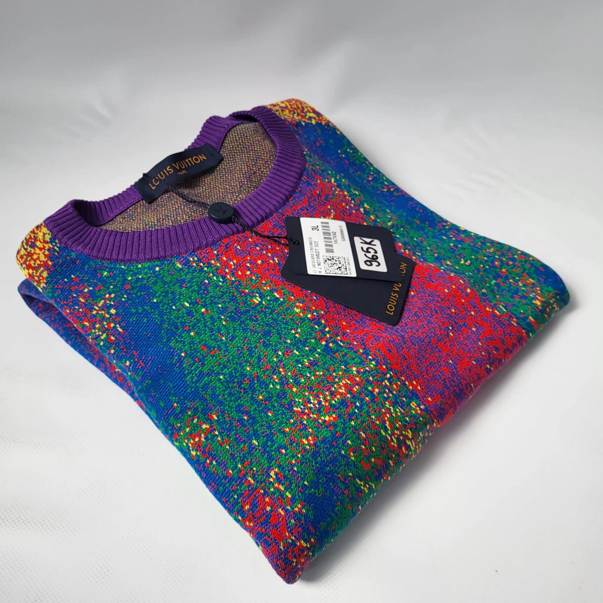 Muticolor LV Jacquard Crewneck