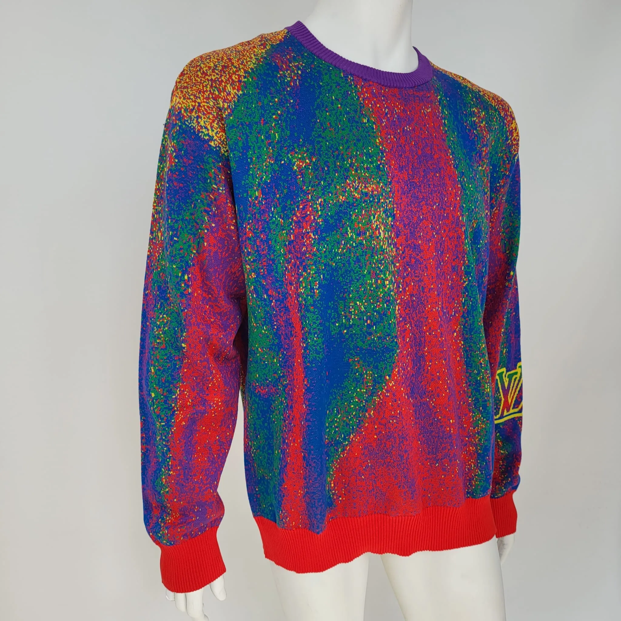 Muticolor LV Jacquard Crewneck
