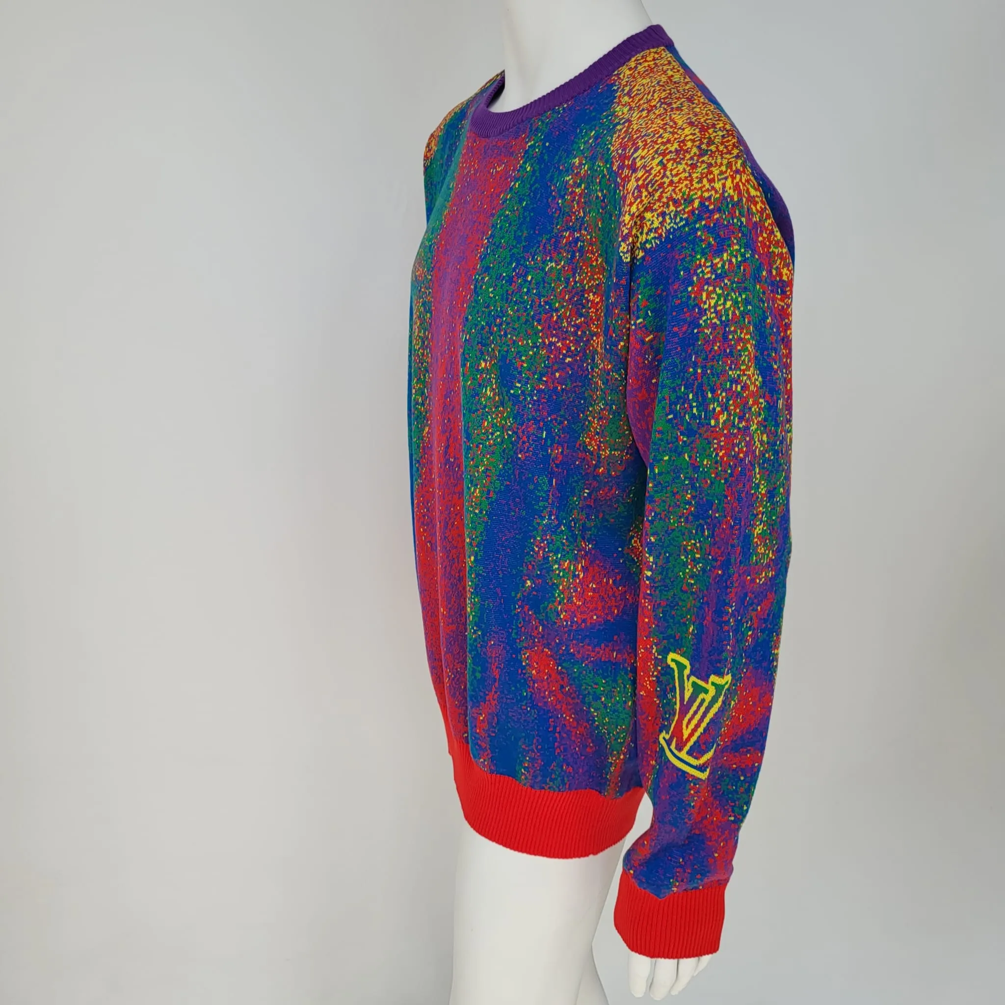 Muticolor LV Jacquard Crewneck