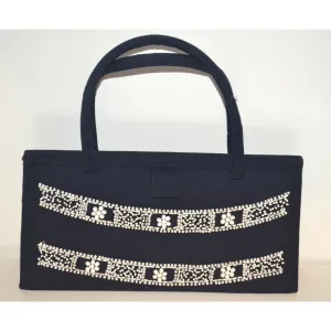 Navy Beaded Purse By Soure'