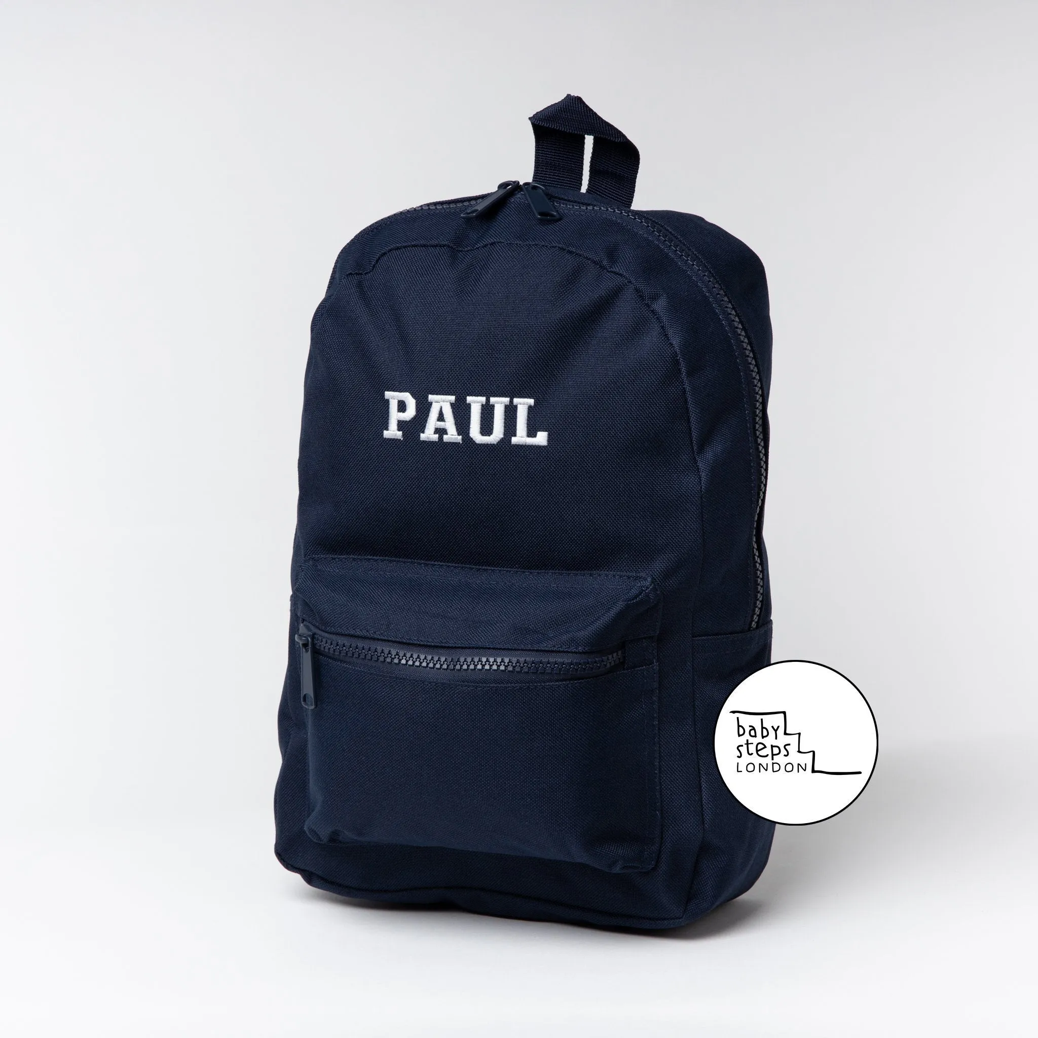 (Navy) Personalised Name Unisex Mini Nursery School Backpack Rucksack Bag