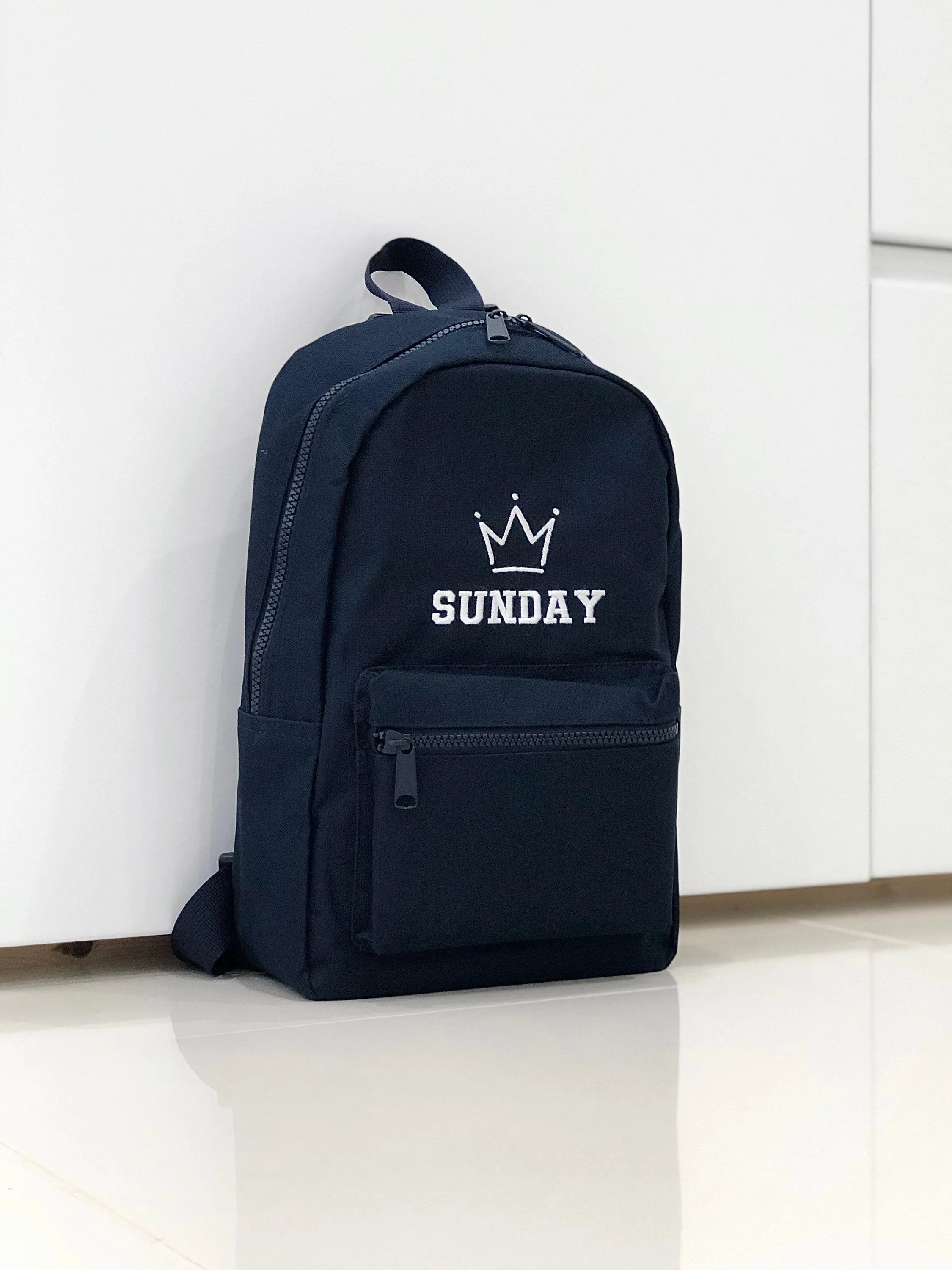 (Navy) Personalised Name Unisex Mini Nursery School Backpack Rucksack Bag