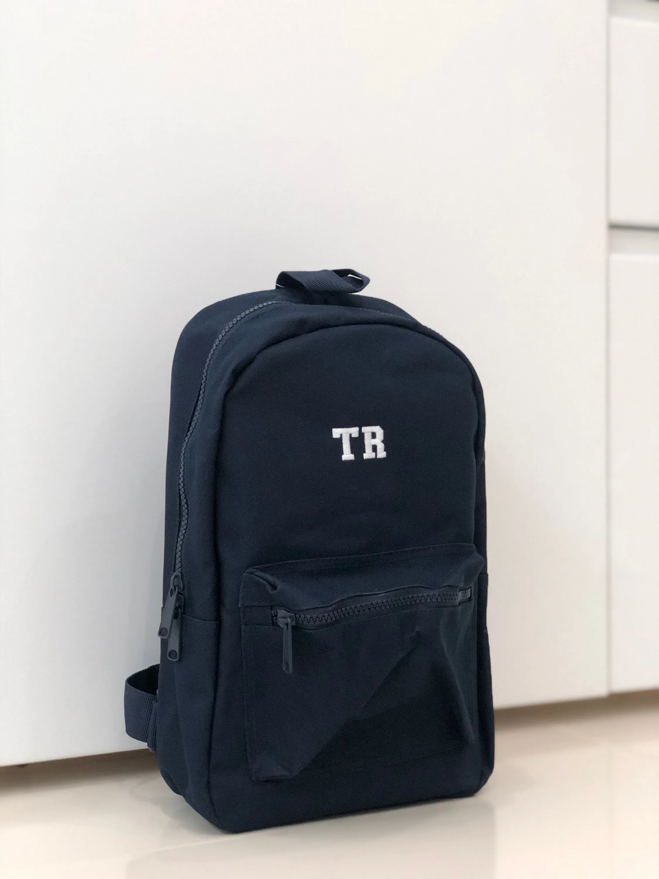 (Navy) Personalised Name Unisex Mini Nursery School Backpack Rucksack Bag