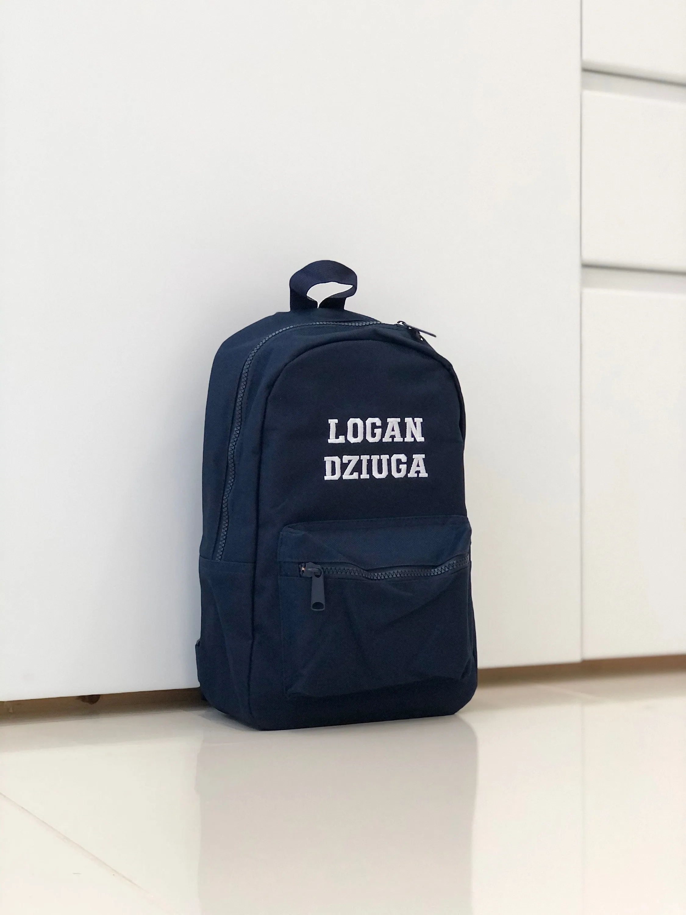(Navy) Personalised Name Unisex Mini Nursery School Backpack Rucksack Bag